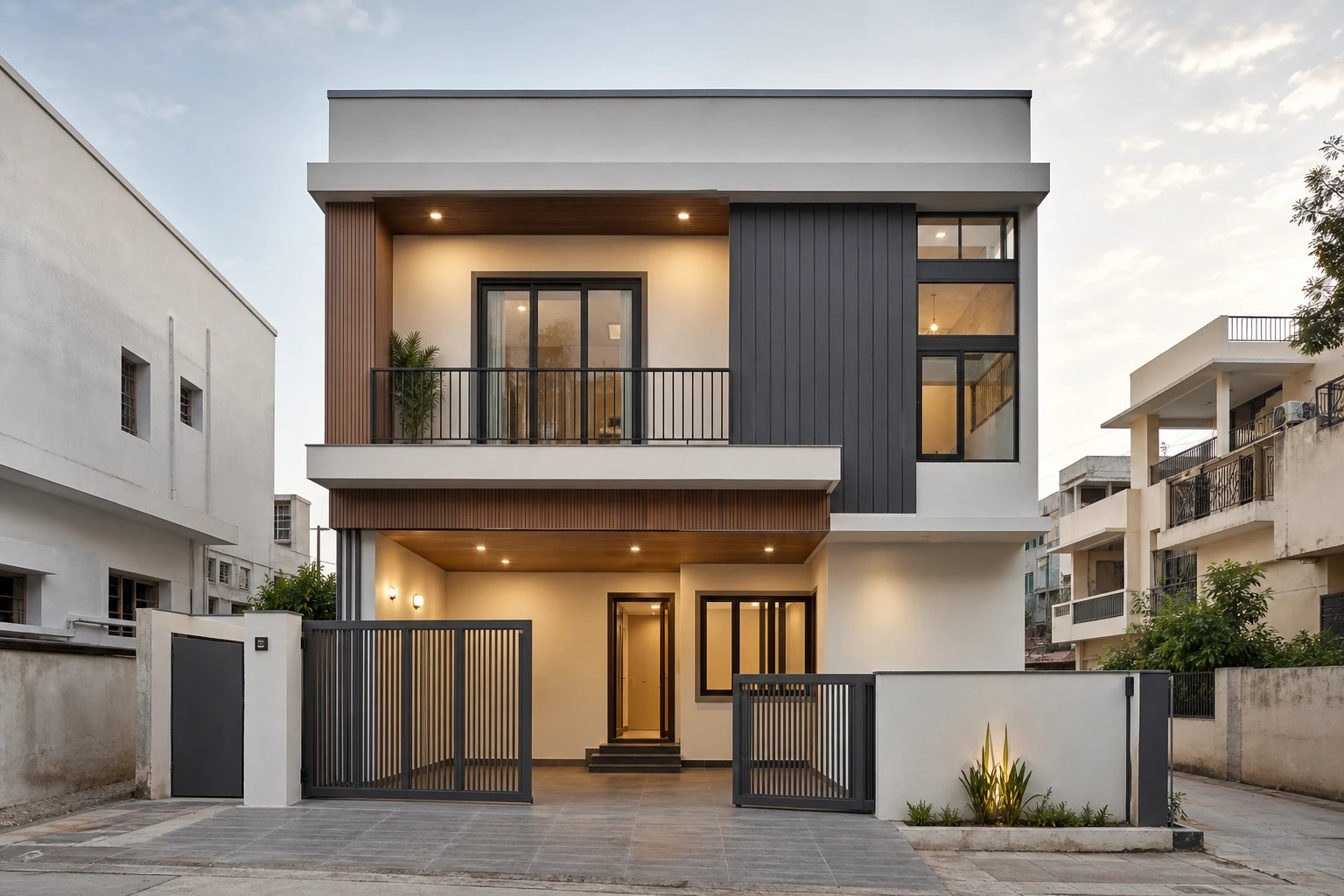 Modern minimal compact urban Indian home